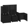 Garden box set 4 pieces solid black pine wood by vidaXL, Outdoor storage boxes - Ref: Foro24-3154670, Price: 303,31 €, Discou...