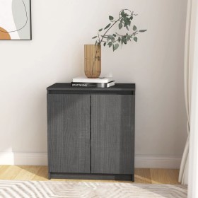 Solid gray pine wood auxiliary cabinet 60x36x65 cm by vidaXL, Sideboards - Ref: Foro24-808100, Price: 89,99 €, Discount: %