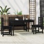 Garden dining set 4 pieces solid black pine wood by vidaXL, Garden sets - Ref: Foro24-3154693, Price: 273,90 €, Discount: %