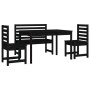 Garden dining set 4 pieces solid black pine wood by vidaXL, Garden sets - Ref: Foro24-3154693, Price: 273,90 €, Discount: %