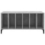 Mueble discos madera contrachapada gris hormigón 100x38x48 cm de vidaXL, Almacenamiento para CD y DVD - Ref: Foro24-831985, P...