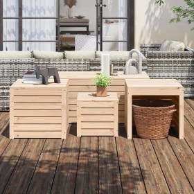 Garden box set 4 pieces solid pine wood by vidaXL, Outdoor storage boxes - Ref: Foro24-3154666, Price: 258,99 €, Discount: %