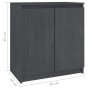 Beistellschrank aus massivem, grauem Kiefernholz, 60 x 36 x 65 cm von vidaXL, Sideboards - Ref: Foro24-808100, Preis: 89,10 €...