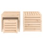 Juego de cajas de jardín 4 piezas madera maciza de pino de vidaXL, Cajas de almacenaje para exteriores - Ref: Foro24-3154666,...