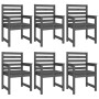 7-piece solid pine wood garden dining set in gray. by vidaXL, Garden sets - Ref: Foro24-3154715, Price: 390,54 €, Discount: %