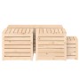 Juego de cajas de jardín 4 piezas madera maciza de pino de vidaXL, Cajas de almacenaje para exteriores - Ref: Foro24-3154666,...