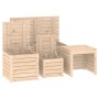 Juego de cajas de jardín 4 piezas madera maciza de pino de vidaXL, Cajas de almacenaje para exteriores - Ref: Foro24-3154666,...