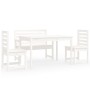 Garden dining set, 4 pieces, solid white pine wood by vidaXL, Garden sets - Ref: Foro24-3154690, Price: 376,23 €, Discount: %