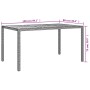 Set comedor de jardín 5 piezas con cojines ratán sintético gris de vidaXL, Conjuntos de jardín - Ref: Foro24-3187366, Precio:...