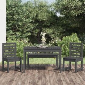 4-piece solid pine wood garden dining set in gray. by vidaXL, Garden sets - Ref: Foro24-3154703, Price: 254,32 €, Discount: %