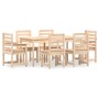 Garden dining set 7 pieces solid pine wood by vidaXL, Garden sets - Ref: Foro24-3154707, Price: 421,21 €, Discount: %