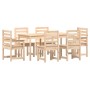 Garden dining set 7 pieces solid pine wood by vidaXL, Garden sets - Ref: Foro24-3154707, Price: 421,21 €, Discount: %