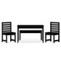 Juego de comedor de jardín 4 piezas madera maciza pino negro de vidaXL, Conjuntos de jardín - Ref: Foro24-3154705, Precio: 23...