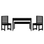 Juego de comedor de jardín 4 piezas madera maciza pino negro de vidaXL, Conjuntos de jardín - Ref: Foro24-3154705, Precio: 23...