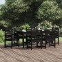 Juego de comedor de jardín 7 piezas madera maciza pino negro de vidaXL, Conjuntos de jardín - Ref: Foro24-3154717, Precio: 37...