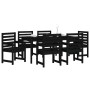 Juego de comedor de jardín 7 piezas madera maciza pino negro de vidaXL, Conjuntos de jardín - Ref: Foro24-3154717, Precio: 37...