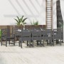 Garden dining set 11 pieces solid gray pine wood by vidaXL, Garden sets - Ref: Foro24-3154721, Price: 610,11 €, Discount: %