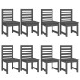 Garden dining set 11 pieces solid gray pine wood by vidaXL, Garden sets - Ref: Foro24-3154721, Price: 610,11 €, Discount: %