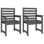 Garden dining set 11 pieces solid gray pine wood by vidaXL, Garden sets - Ref: Foro24-3154721, Price: 610,11 €, Discount: %