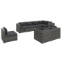 Set de muebles de jardín 8 pzas y cojines ratán sintético gris de vidaXL, Conjuntos de jardín - Ref: Foro24-3102613, Precio: ...