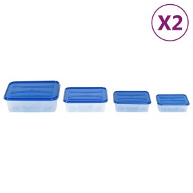 Táperes de comida con tapa 8 unidades PP de vidaXL, Cestas para almacenaje - Ref: Foro24-151914, Precio: 21,99 €, Descuento: %