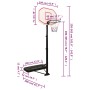 White polyethylene basketball basket 258-363 cm by vidaXL, basketball baskets - Ref: Foro24-93648, Price: 188,99 €, Discount: %