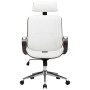 Silla oficina con reposacabezas cuero sintético madera blanco de vidaXL, Sillas de oficina - Ref: Foro24-283135, Precio: 172,...