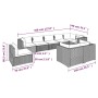 9-piece garden furniture set and gray synthetic rattan cushions by vidaXL, Garden sets - Ref: Foro24-3102630, Price: 832,43 €...