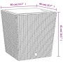 Pflanzgefäß mit herausnehmbarem Innenraum aus weißem PP-Rattan, 37/64 l von vidaXL, Töpfe und Pflanzgefäße - Ref: Foro24-3646...