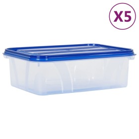 Táperes de comida con tapa 5 unidades PP de vidaXL, Cestas para almacenaje - Ref: Foro24-151918, Precio: 10,99 €, Descuento: %