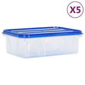 Táperes de comida con tapa 5 unidades PP de vidaXL, Cestas para almacenaje - Ref: Foro24-151916, Precio: 8,99 €, Descuento: %