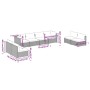 Set de muebles de jardín 8 pzas y cojines ratán sintético negro de vidaXL, Conjuntos de jardín - Ref: Foro24-3102248, Precio:...