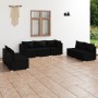 7-teiliges Gartenmöbel-Set und schwarze synthetische Rattankissen von vidaXL, Gartensets - Ref: Foro24-3102232, Preis: 797,58...