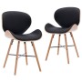 Dining chairs 2 pcs synthetic leather and black curved wood by vidaXL, dining chairs - Ref: Foro24-283144, Price: 229,04 €, D...