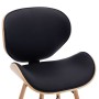 Dining chairs 2 pcs synthetic leather and black curved wood by vidaXL, dining chairs - Ref: Foro24-283144, Price: 229,04 €, D...