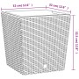 Pflanzgefäß mit herausnehmbarem Innenraum aus PP-Rattan in Anthrazitgrau, 21/32 L von vidaXL, Töpfe und Pflanzgefäße - Ref: F...