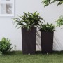 Planter with removable interior PP rattan brown 21/49 L by vidaXL, Pots and planters - Ref: Foro24-364676, Price: 52,99 €, Di...