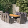 Garden dining set 11 pieces gray synthetic rattan by vidaXL, Garden sets - Ref: Foro24-3058559, Price: 2,00 €, Discount: %