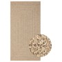 ZIZUR Jute-Look-Teppich für drinnen und draußen, 80 x 150 cm von vidaXL, Teppiche - Ref: Foro24-364830, Preis: 33,02 €, Rabat...