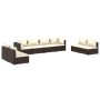 8-teiliges Gartenmöbel-Set und braune synthetische Rattankissen von vidaXL, Gartensets - Ref: Foro24-3102250, Preis: 822,28 €...