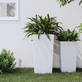 Planter with removable white PP rattan interior 21/49 L by vidaXL, Pots and planters - Ref: Foro24-364677, Price: 55,64 €, Di...