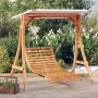 Swing lounger with awning solid fir wood teak finish by vidaXL, Garden rockers - Ref: Foro24-3200619, Price: 427,29 €, Discou...