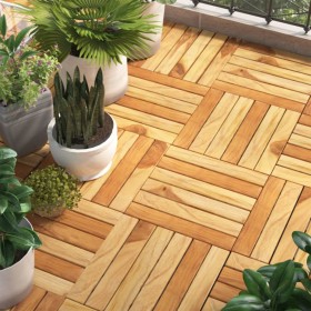 Terrace tiles 20 units teak wood vertical pattern 30x30 cm by vidaXL, Floors and carpets - Ref: Foro24-3152102, Price: 146,99...