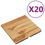 Terrace tiles 20 units teak wood vertical pattern 30x30 cm by vidaXL, Floors and carpets - Ref: Foro24-3152102, Price: 165,12...