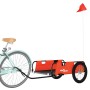 Bicycle trailer made of iron and orange Oxford fabric by vidaXL, Bicycle trailers - Ref: Foro24-94173, Price: 109,00 €, Disco...