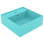 Lavabo cuadrado rebosadero cerámica verde claro mate 41x41 cm de vidaXL, Lavabos - Ref: Foro24-146947, Precio: 83,22 €, Descu...