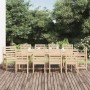 Garden dining set 11 pieces solid pine wood by vidaXL, Garden sets - Ref: Foro24-3154719, Price: 739,32 €, Discount: %