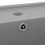 Matte light gray ceramic square overflow sink 41x41 cm by vidaXL, Sinks - Ref: Foro24-146949, Price: 81,34 €, Discount: %