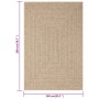 ZIZUR Jute-Look-Teppich für drinnen und draußen, 140 x 200 cm von vidaXL, Teppiche - Ref: Foro24-364832, Preis: 70,88 €, Raba...