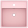 Lavabo lujoso cuadrado rebosadero cerámica rosa mate 41x41 cm de vidaXL, Lavabos - Ref: Foro24-146944, Precio: 76,99 €, Descu...